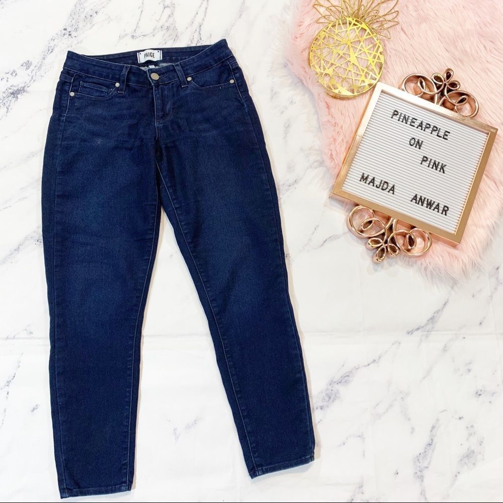 PAIGE Verdugo Crop Dark Wash Jeans 26